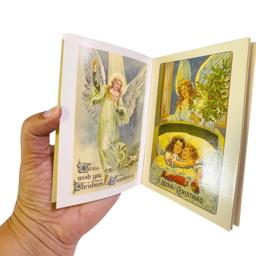 Dover Six Christmas Angels Cards Maggie Kate OS Cream Excellent Vintage Style
